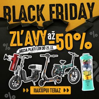 🖤 BLACK FRIDAY je tu! Získaj svoje obľúbené produkty so zľavou až -50 % 🎉 Len do 21. 11. – potom to skončí! ⏰ 🚲 Elektrické...